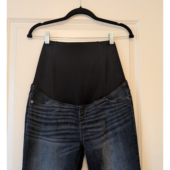 Isabel Maternity Women's Size 4 / 27R Dark Wash Over The Belly Skinny Jeans - Picture 2 of 7